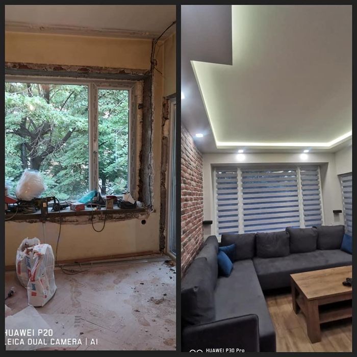 Довършителни ремонти Шпакловка Окачен таван Скрито осветление и други