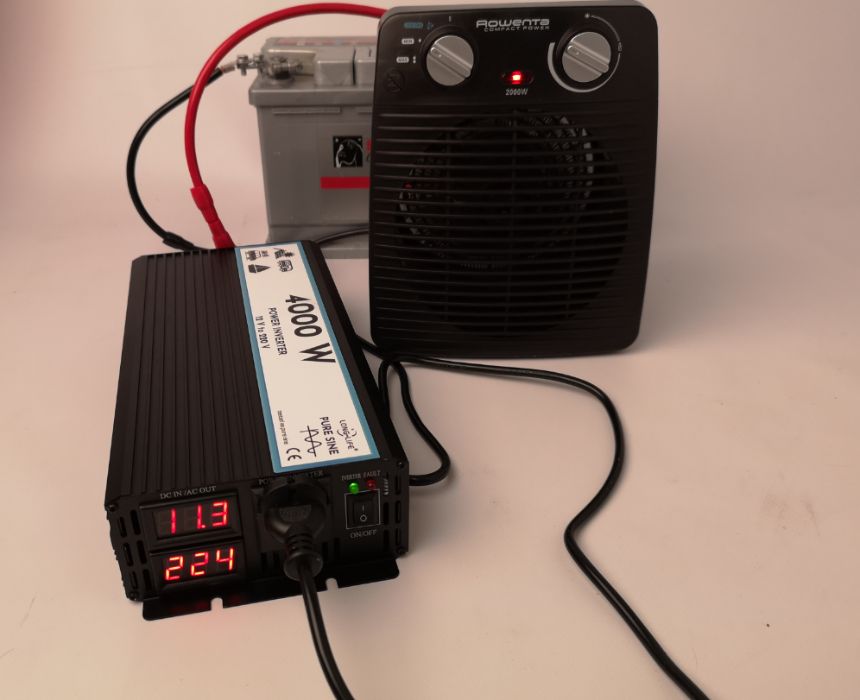 Invertor SINUS PUR 12 V - 220 V unda pura rulota autorulota panouri