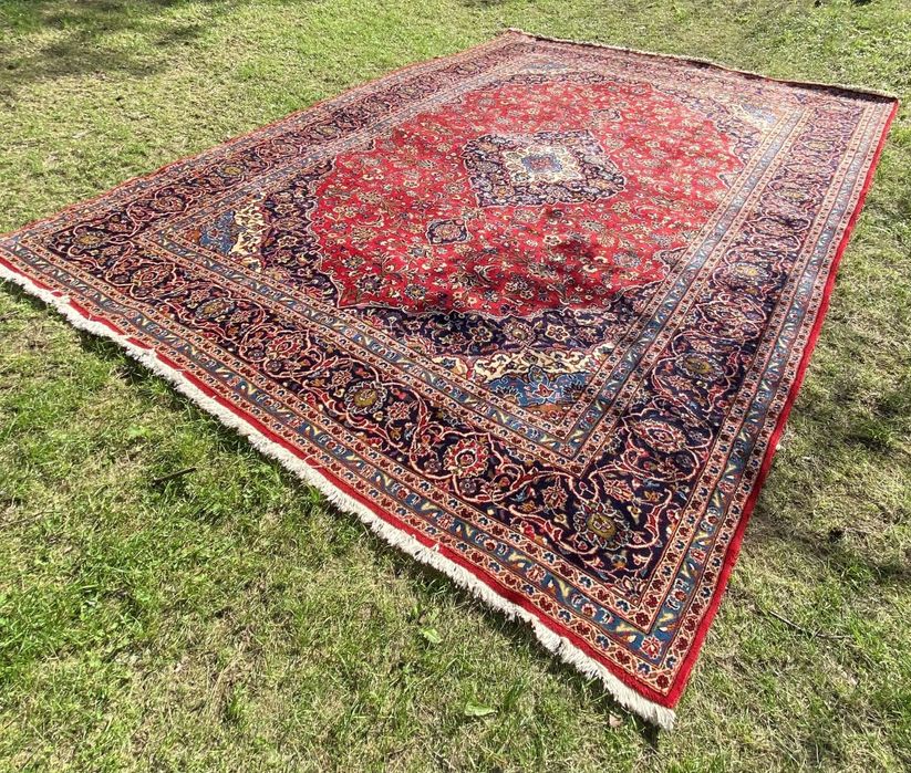 Огромен персийски килим Кашан 4х3м