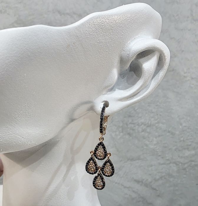 Красивы  серьги  с утонченным дизайном