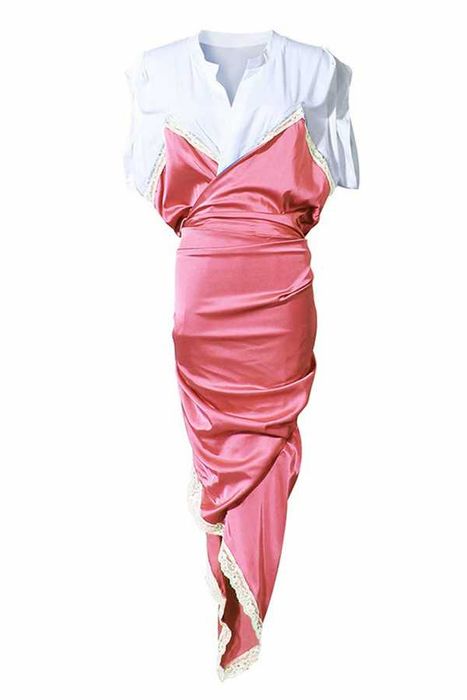 Rochie Midi Dama din Satin, tip T-shirt, disponibila in 3 nuante