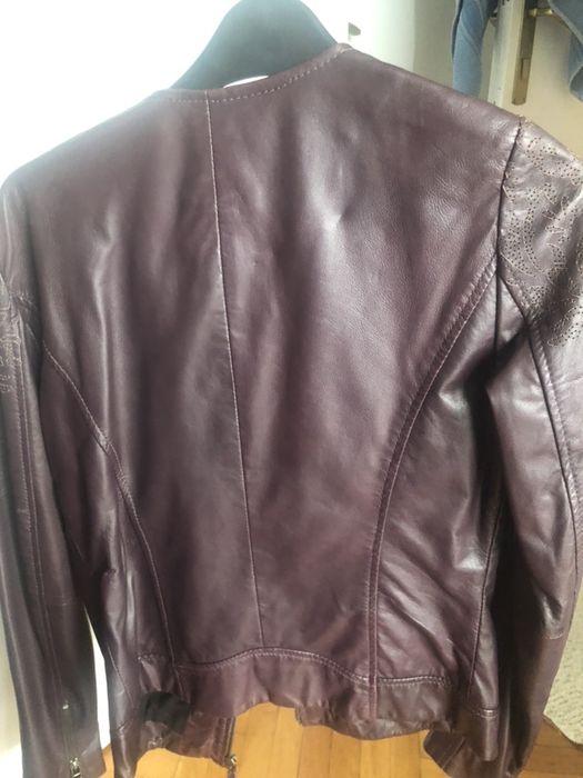 Geaca piele natural naf naf