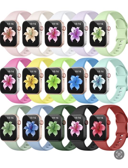 Curea 2 Pini Ceas Apple Watch Seria 1 - 11 Husa Folie Silicon