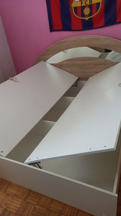 Pat dublu matrimonial cu saltea