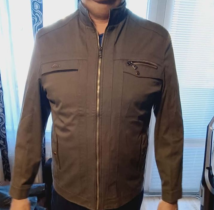 Мъжко кафяво пролетно-есенно яке 2XL