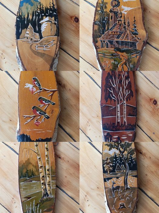 Продаю картины на спине дерева. Березки