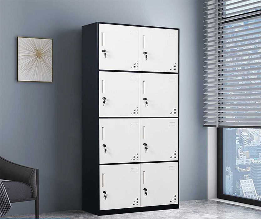 Офисный шкаф раздевалка тёмного-светлого цвета для одежды сотрудников