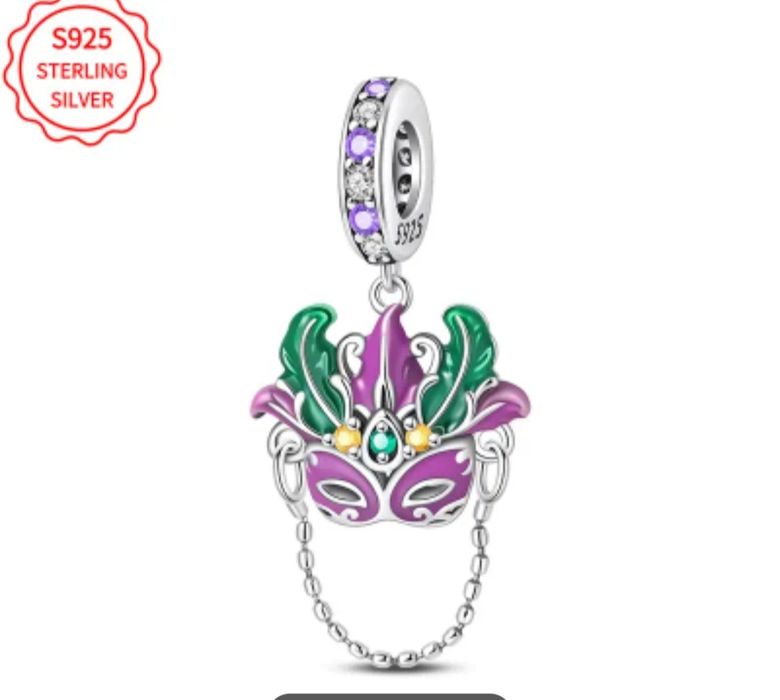 Charm argint carnaval Venetia Pandora