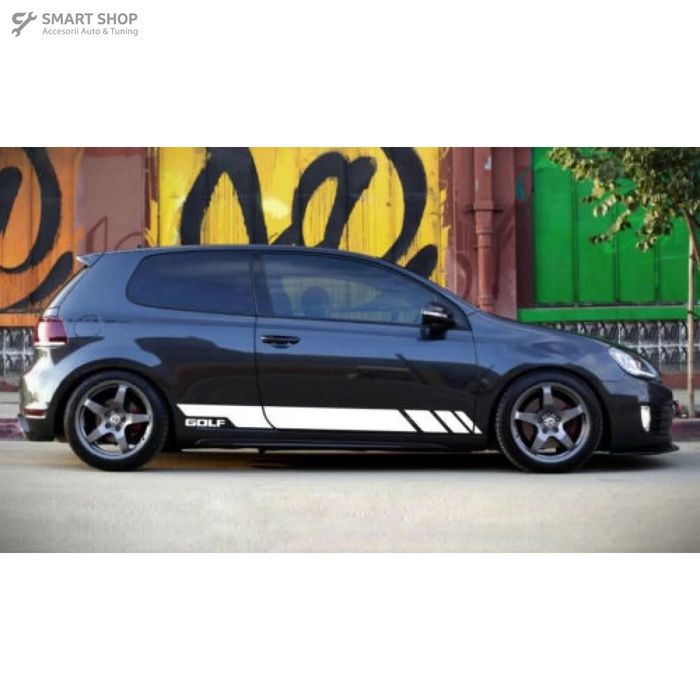 Praguri Laterale VW Golf VI Golf 6 2008-2014 GTI Design cu Stickere La