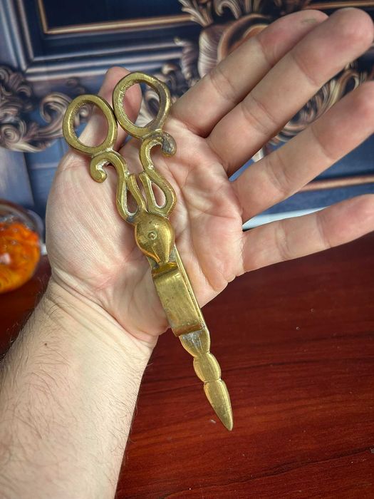 DN363 Foarfeca de alama 16cm pentru lumanari