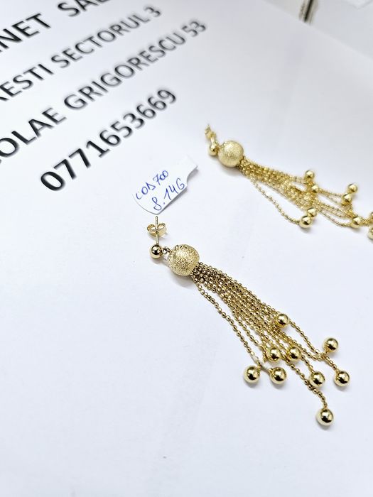 Vand cercei din aur 14 k 8.14 g cod 700