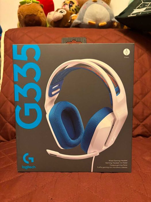 Casti Logitech G335 gaming + suport