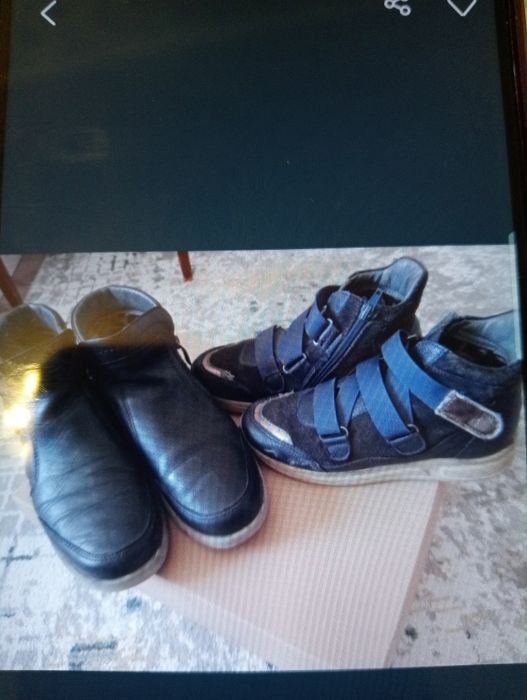 Ботинки кожанные, размер 34,37