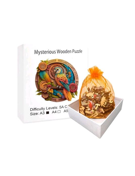 Дървен пъзел, нестандартна форма, А3