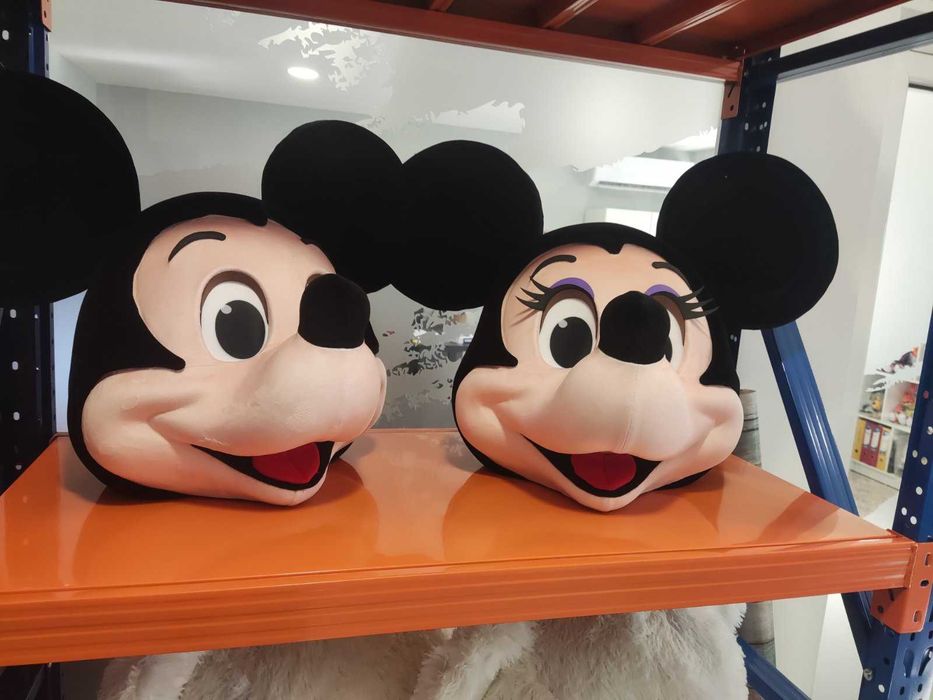 Cap Mascotă Mickey Mouse și Minnie Mouse Disney Profesional Handmade – Cap 3D Mascotă pentru Evenimente și Petreceri