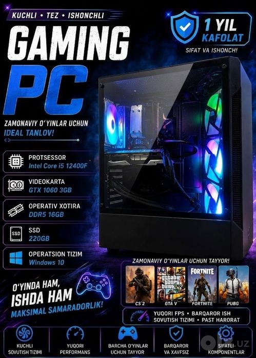 DDR5 I5 12 avlod  kampyuter sotiladi