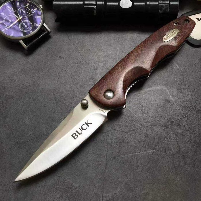 Cutit Briceag Buck, maner lemn de trandafir, cu blocare lamă - BK 269