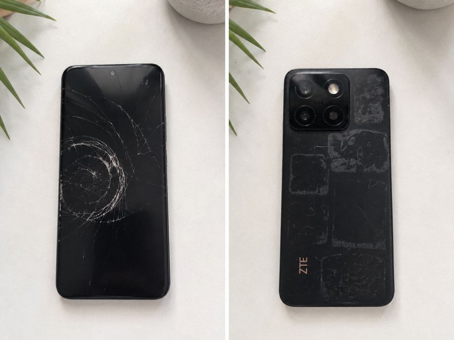 ZTE Blade A54 смартфон, рабочий, разбит экран