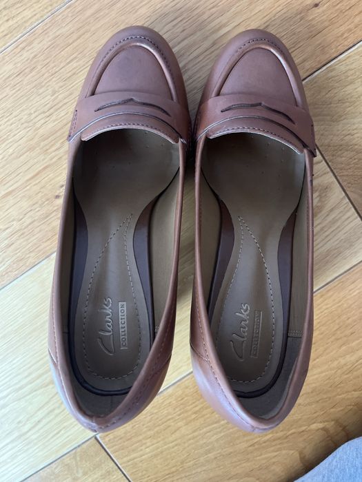 Чисто нови кожени обувки Clarks- 37 номер