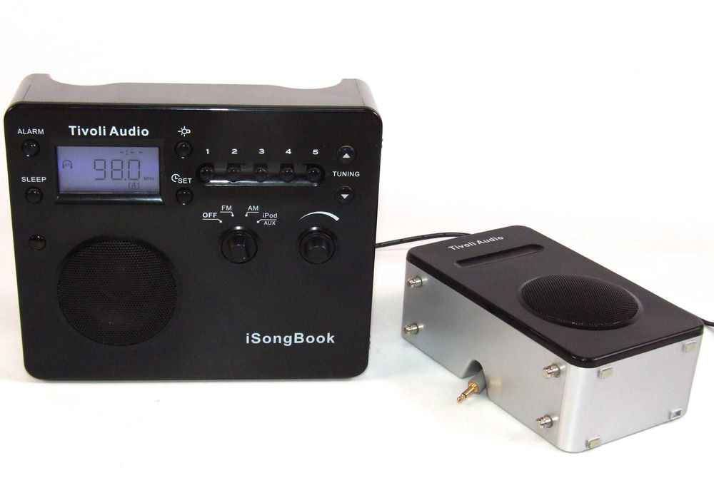 Radio Ceas TIVOLI AUDIO stereo, boxa detasabila 220 V+baterii, ca NOU