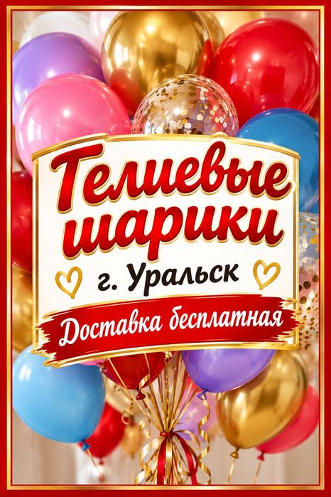 Гелиевые шары доставка Уральск