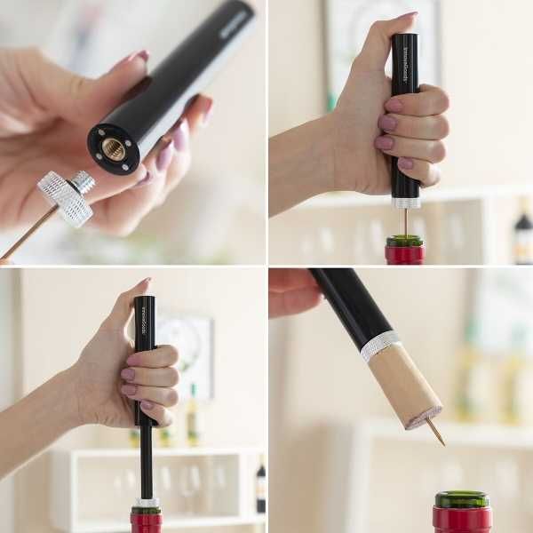 Tirbuson cu aer presurizat pentru vin Dewino InnovaGoods