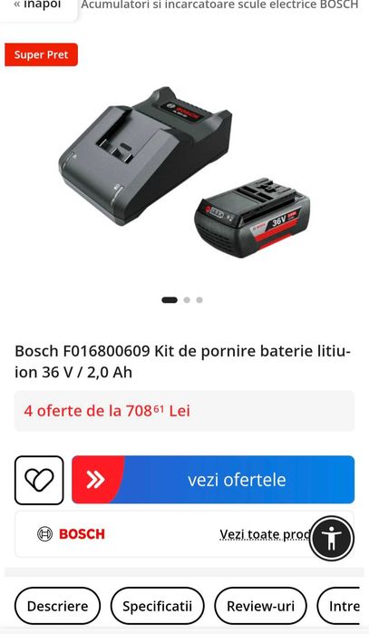 Bosch Starter Set 36V / 2,0 Ah sigilat!