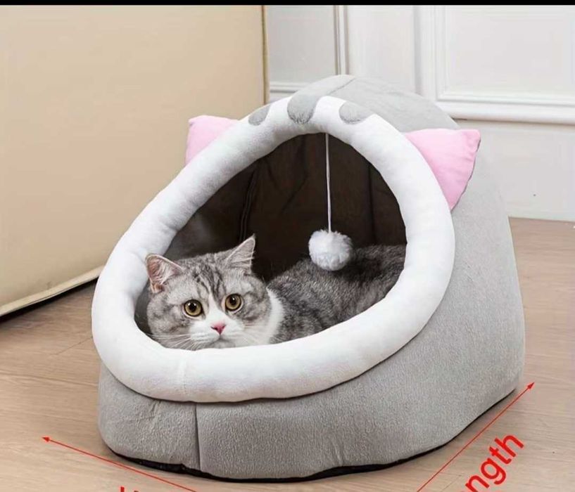 Котешки къщички в сиво