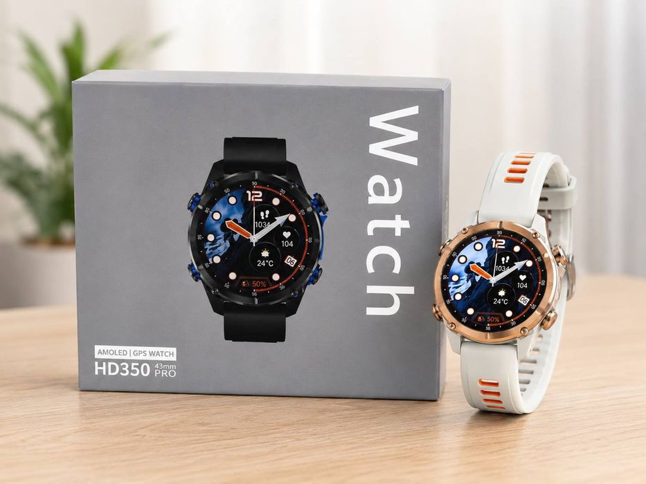 Смарт часы HD350 PRO AMOLED GPS 43 мм Smart Watch Android iPhone