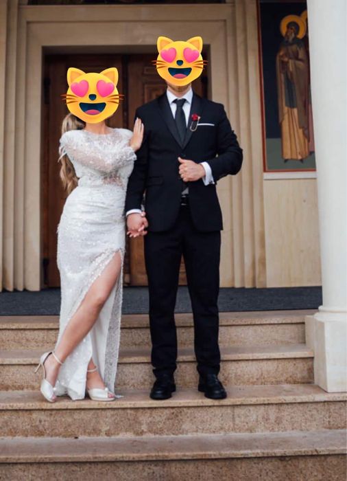 Rochie de mireasa cu aplicații