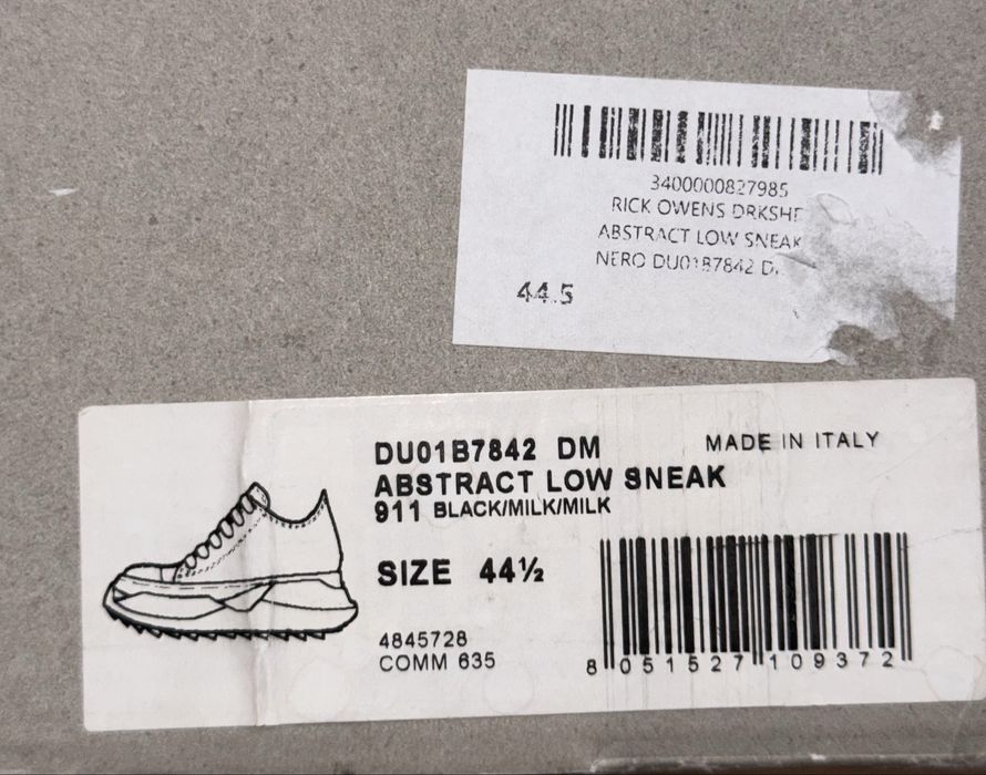 Rick Owens DRKSHDW Abstract Ramones 44,5