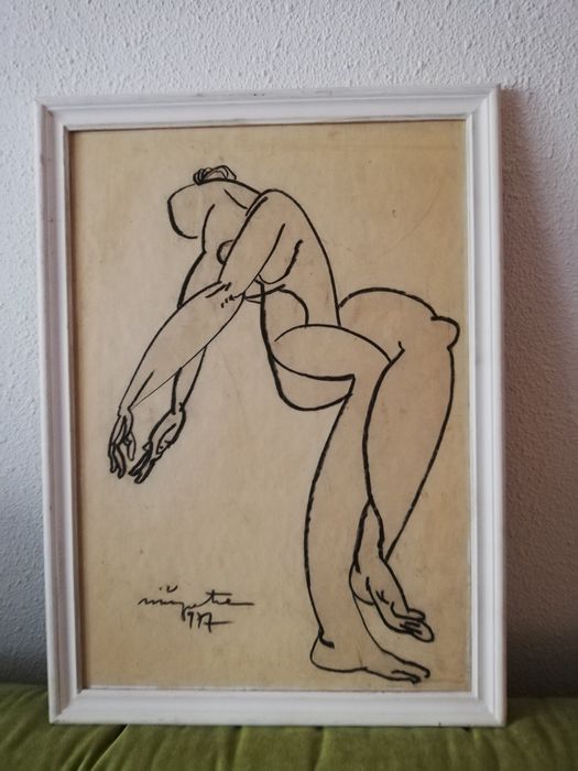 Tablou Nica Petre Nud carbune