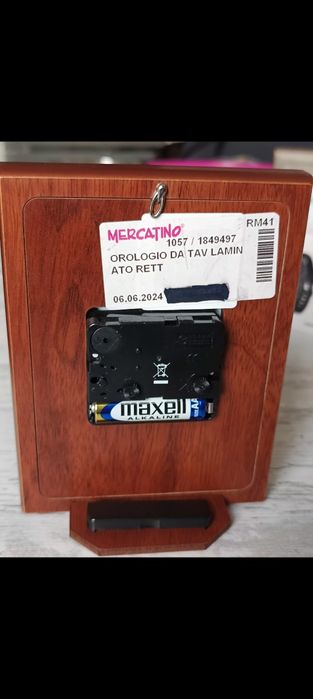 Ceas quartz de masă/șemineu cu ramă din argint,nu automatic-nou,cutie