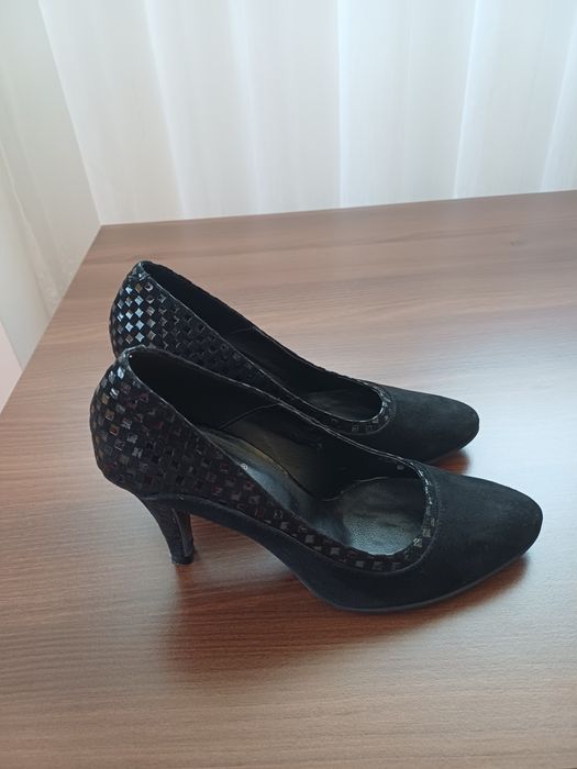 Pantofi ocazie din piele naturala