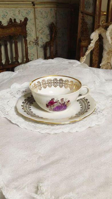 Френски сервиз за чай и кафе Porcelaine de Luxe de la Compagnie Nation