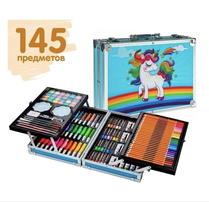 Большой набор для рисования в чемодане