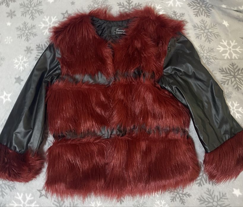Geaca piele cu blana