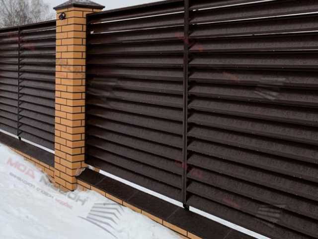 Забор жалюзи горизонтальный