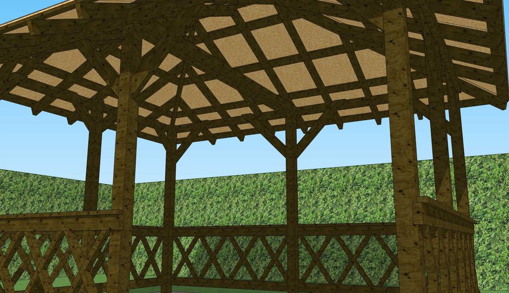 Беседка прямоугольная 3*4 метра