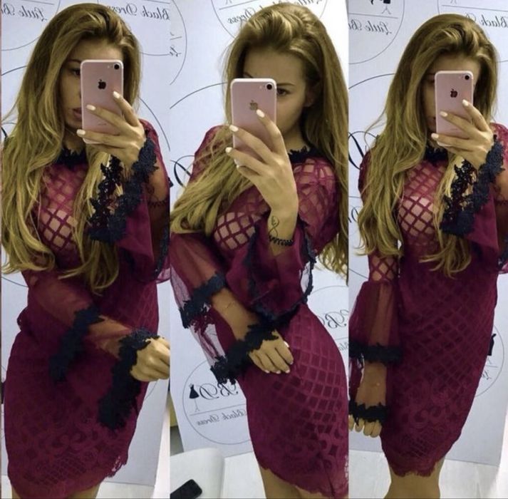 РАЗПРОДАЖБА рокли рокля дантела брокат