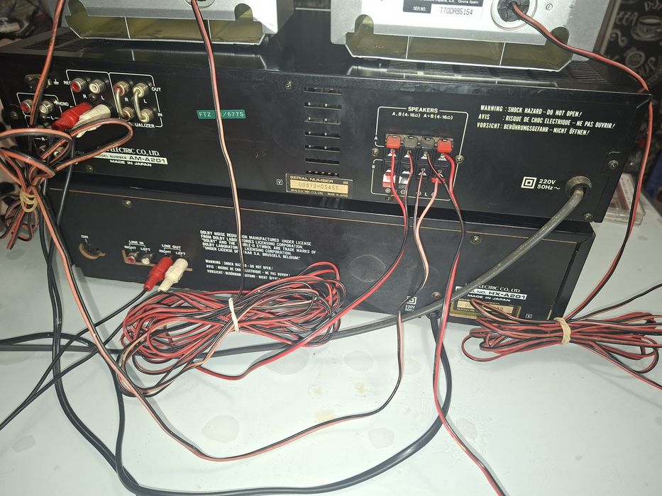 Linie Hi-Fi Akai A201, made in Japan, 1986, deck + amplificator integrat