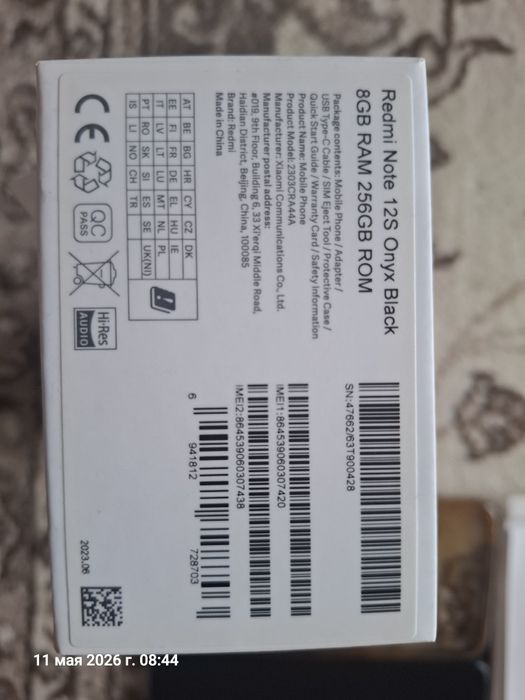 Смартфон Xiaomi Redmi Note 12S, б/у, в отличном состоянии