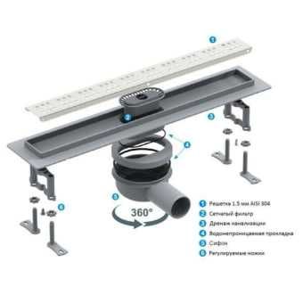 Душевые трапы Valtemo Euroline Base (ТУРЦИЯ) 60см-80см.ГАРАНТИЯ!