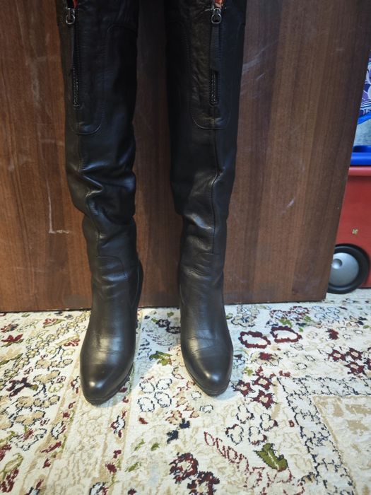 Сапоги кожаные б/у
