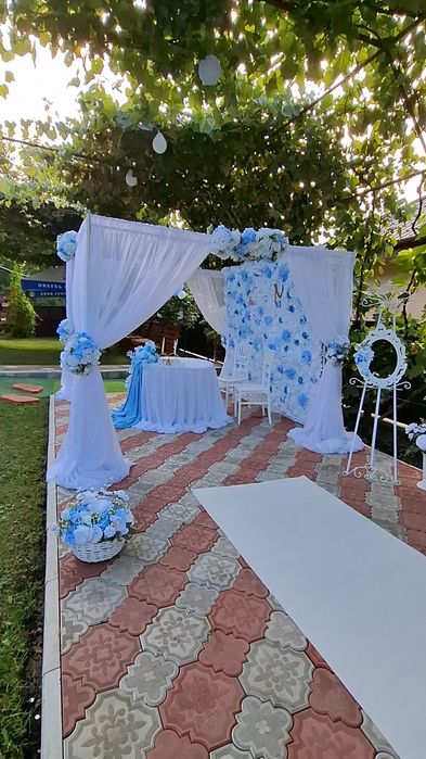 Decor nunta, cununie, gatitul miresei