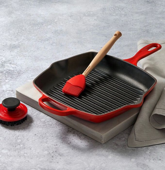 Эмалированный чугунный гриль Signature Square Skillet Grill Le Creuset