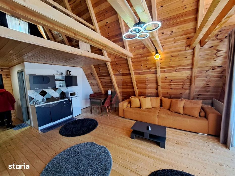 Oportunitate de investitie – 3 Cabane A-Frame la cheie in Moieciu