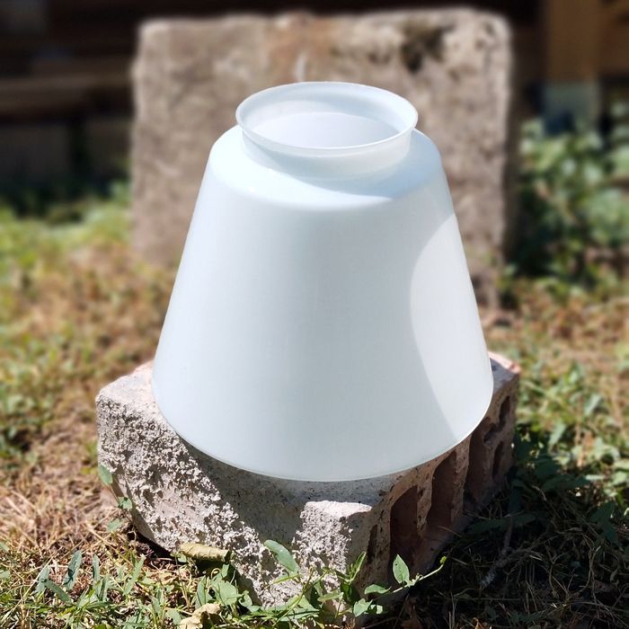 Стар стъклен абажур | Стъкло за лампа или полилей | Лампион от 70-те