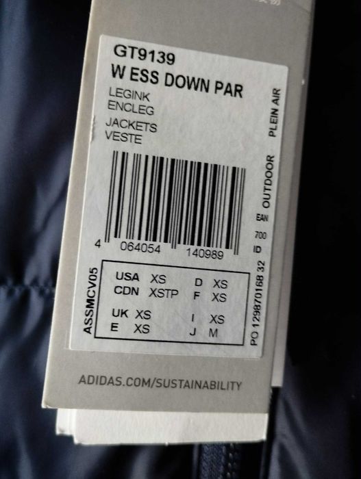 Яке adidas GT9139 Тъмносиньо за момиче