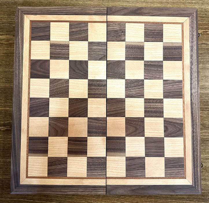 Шах и Табла от естествен фурнир